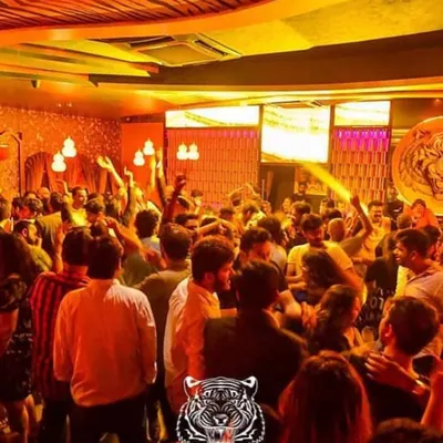 A typical high-energy Sunday night at Badmaash Koramangala. The dance floor is always packed with people ready to party.