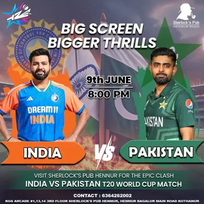 An India vs Pakistan match is more than just a game, and the atmosphere here reflects that. I make sure the screening experience for this epic T20 clash is top-notch, so you feel every bit of the excitement.