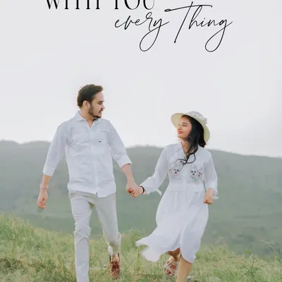 A carefree run through the grassy hills of Rayta, Udaipur. This shot, with its romantic text overlay, captures the wild and free spirit of love in nature.