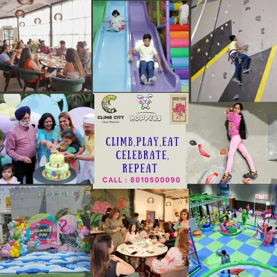 Climb, Play, Eat, Celebrate, Repeat. Our family recreation center offers something for everyone, from the play zone and climbing walls to our fine dining cafe.