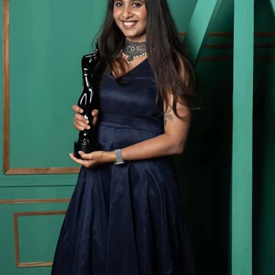 Another beautiful memory from the Filmfare Awards South. This recognition for my playback singing means the world to me.