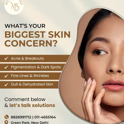 What is your biggest skin concern? This graphic lists common issues like acne, pigmentation, fine lines, and dullness. I encourage you to identify your concern so we can start a conversation and find the right solution for you.
