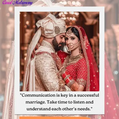 Communication is key in a successful marriage. We believe in matching couples who can listen and understand each other's needs, creating a foundation of mutual respect.