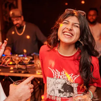 This guest's infectious laugh and energy right in front of the DJ booth at Monkey Bar says it all. This is the vibe I strive for.