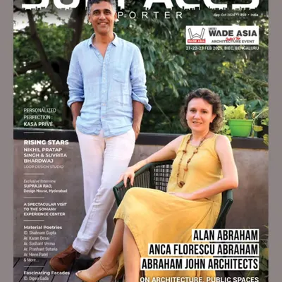 We are grateful to be featured on the cover of Surfaces Reporter magazine. The story delves into our work on architecture, public spaces, and our solution-oriented visions for Mumbai.