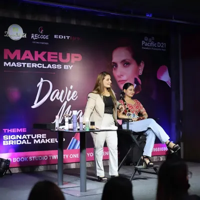 On stage at my first makeup workshop at Pacific Mall. I believe in teaching with full transparency, sharing all my knowledge with my students.