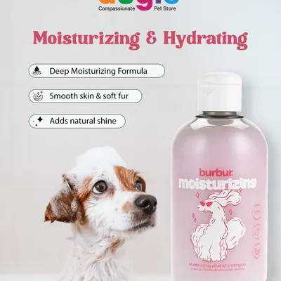 This Burbur Moisturizing shampoo is designed for deep hydration. The formula, which includes olive oil and provitamin B5, leaves your pet with smooth skin, soft fur, and a beautiful natural shine.