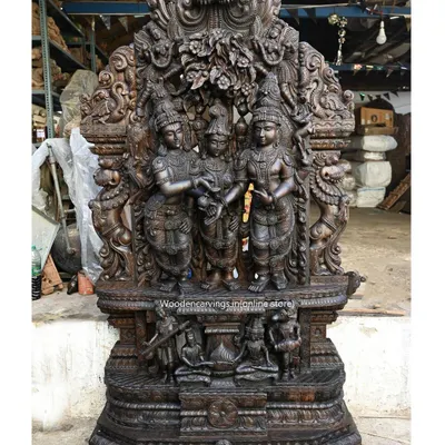 Our monumental 87-inch (over 7 feet) Thirukalyanam sculpture, depicting the celestial wedding of Goddess Meenakshi. This is a singular masterpiece, carved with dozens of figures and extraordinary detail, destined for a temple or a serious collector.