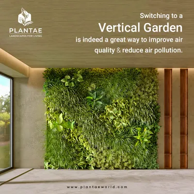 This large, circular vertical garden is a perfect example of a living art installation. It serves as the centerpiece of this modern living room, showcasing a diverse mix of ferns and foliage to create a rich, textured green wall.