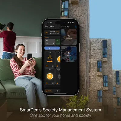 Add more than walls to your projects, add value. My smart home and society management system helps you deliver a truly connected living experience, all managed through one app.