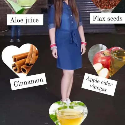 For those with PCOD, incorporating specific superfoods can make a big difference. This graphic shows five easily available ingredients like spearmint tea and flax seeds that I often recommend to my clients for hormonal health.