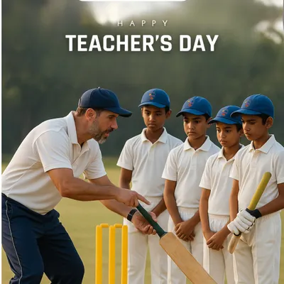 Happy Teacher's Day to all the mentors who guide and shape us. This image of a coach with young players represents our commitment to being more than just coaches; we are mentors for life.