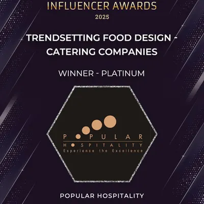 We were elated to win the Platinum award for "Trendsetting Food Design - Catering Companies" at the WeddingSutra Influencer Awards 2025. This recognition fuels our passion for innovation.