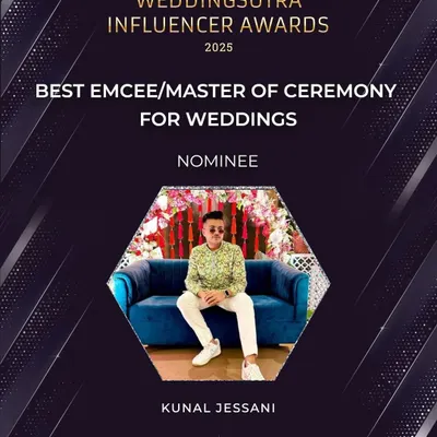 I was so elated to be nominated for the Best Emcee/Master of Ceremony for Weddings at the WeddingSutra Influencer Awards. This recognition is a huge honor and motivates me to keep raising the bar.