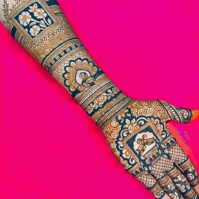 This is a striking and modern take on a traditional design. The use of negative space makes the floral and peacock motifs stand out against the dark background, creating a very bold and fashionable look.