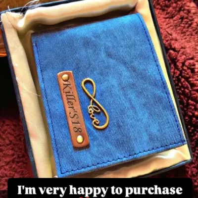 A wonderful review from a happy customer for their personalized blue denim wallet. Your satisfaction is my biggest motivation.
