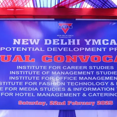 This banner from our Annual Convocation showcases the breadth of our educational programs. It represents the many paths to success that we offer, from management and media studies to fashion and office management.