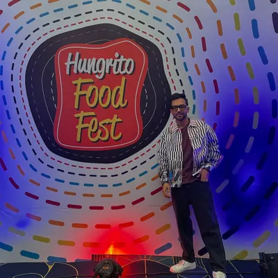 Getting ready to host the Hungrito Food Fest, one of the most happening events in Ahmedabad. I love the challenge of engaging with a huge, diverse audience.