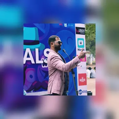 Performing at Festember, the annual festival of NIT Trichy, for a floating audience of over 10,000 people. The energy was incredible, and I love connecting with student crowds at college fests.