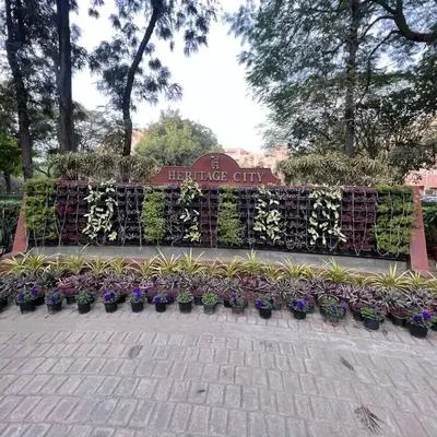 We were commissioned to create this signature vertical garden for the "Heritage City" entrance. This project showcases our proficiency in designing and executing large, impactful green installations for public and commercial properties.