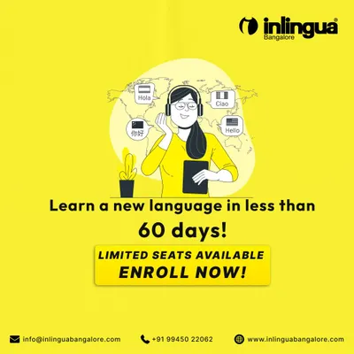 You can learn a new language in less than 60 days with our structured online courses. Seats are limited, so enroll now to secure your spot in an upcoming batch.