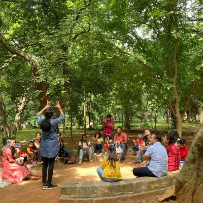 With animated gestures and the forest as my stage, I bring stories to life. It's more than just listening; it's an interactive experience where children become part of the narrative, surrounded by the sights and sounds of nature.