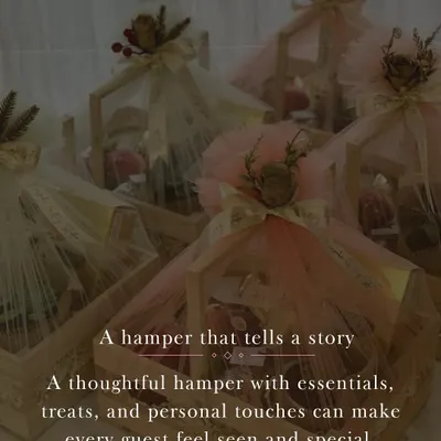 A thoughtful welcome hamper tells a story. I curate them with essentials, local treats, and personal touches to make every guest feel seen and special.