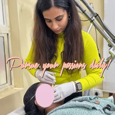 Here, I am performing an injectable treatment. Procedures like these deliver active ingredients directly into the skin layers where they are most effective, helping to improve skin texture and address issues that topical products cannot.