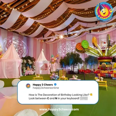 This large-scale candy-themed setup shows how I can transform an entire hall into a whimsical wonderland. With draped ceilings, themed tents, and even a small carousel, every detail is designed to create a cohesive and magical atmosphere.