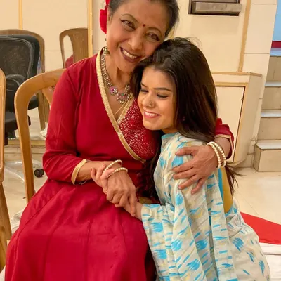 A precious, heartfelt moment with my guru, Saswati didi. Her guidance is my light, and wearing her saree for this occasion was a dream come true. I am forever grateful for her love and wisdom.
