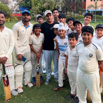 A truly special day at our academy with the one and only Virender Sehwag. Our students were thrilled to meet the legend and get a photo with their hero.