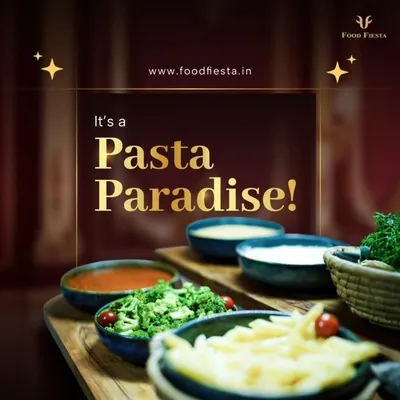 Welcome to my Pasta Paradise. A live station with various pastas, sauces like arrabbiata and alfredo, and fresh toppings like broccoli, allowing guests to create their own perfect Italian dish.