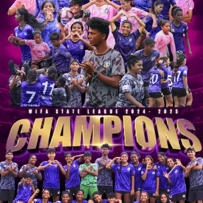 A collage celebrating our victory as three-time champions of the WIFA Women’s State League. We are the Queens of Maharashtra.