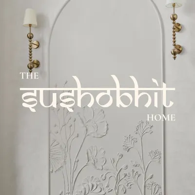 Presenting the 'Sushobit' home, where beauty is felt, not just seen. This custom 3D floral bas-relief panel, framed by an arch and elegant sconces, serves as the home's signature art piece.