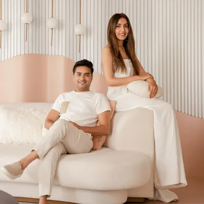 This is us, Vijay and Maha, the co-founders of Design Doodle. We balance each other out, one dreaming up the vision and the other driving it into reality. This partnership is the heart of our studio.