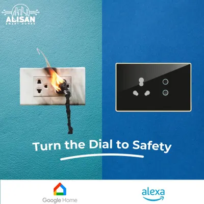 Turn the dial from danger to safety. Old, faulty wiring can be a fire hazard. Our smart switches are built with modern safety standards, shockproof glass, and reliable components to protect your home and family.