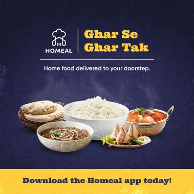 Ghar Se Ghar Tak. This is our promise to you. We deliver authentic home food, from a home kitchen near you, directly to your doorstep. Download the app to experience the difference.