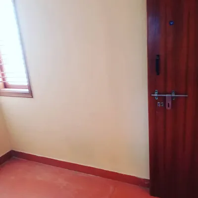 A key part of my service is wood polishing. This door was polished to bring out the richness of the wood grain and give it a protective, glossy finish that complements the newly painted walls.