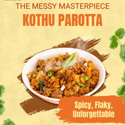Our Kothu Parotta is a messy masterpiece. We chop up flaky parottas on a hot griddle with onions, spices, and vegetables to create this spicy, unforgettable street food classic.