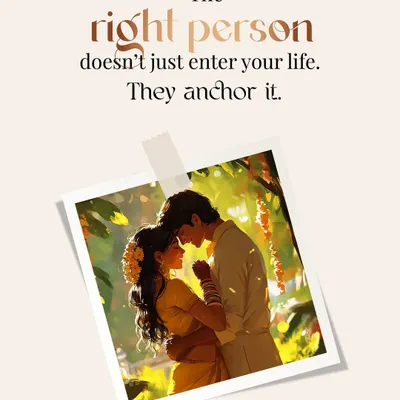 The right person doesn't just enter your life. They anchor it. This is the kind of stability and security that I believe defines a luxurious love.