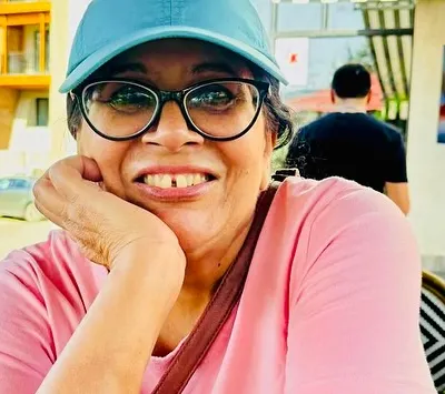 And this is the star herself, my Mumma! She's the one who captures all these beautiful moments at our workshops, and her smile lights up the whole studio. The 'Maa' of our 'Maa-Beti Jodi'.