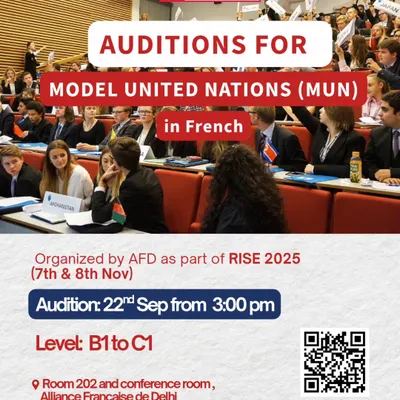 We are organizing a Model United Nations (MUN) entirely in French. This is a unique opportunity for our B1 to C1 level students to debate global issues and sharpen their diplomacy skills.