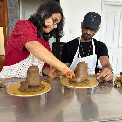 I had a wonderful time teaching RJ Guru how to make an eco-friendly clay Ganesha. It was a great initiative to promote sustainable practices, a cause very close to my heart.