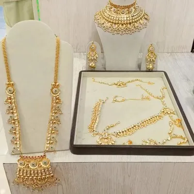 A glimpse of my extensive jewellery collection. I have everything from heavy bridal necklaces to elegant party wear sets to complete your look.