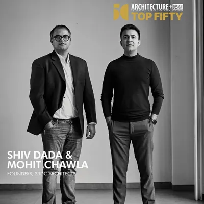 We are honored to be featured in Architecture + Design’s Top 50 Architects list. This recognition of our founders, Shiv Dada and Mohit Chawla, energizes our entire team to continue creating architecture that questions, layers, and lasts.
