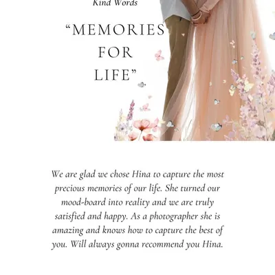"Memories for life." These words from Tithi mean the world to me. I'm so glad I could turn their mood board into a reality they will cherish.