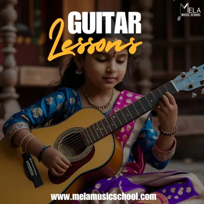 It's never too early to start. This young student, dressed in traditional attire, beautifully demonstrates that the guitar is an instrument for everyone, blending culture with modern music.