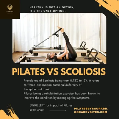 This infographic introduces how Pilates can be a powerful tool against scoliosis. I explain how this rehabilitation exercise can help manage symptoms by improving posture and strengthening the trunk.