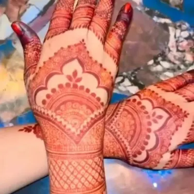 This is the beautiful, deep reddish-brown stain you can expect from my natural henna after it fully develops.