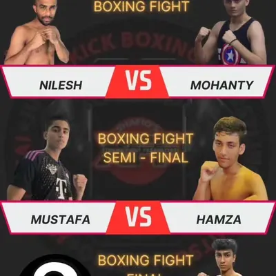 The fight card for our upcoming inter-club Boxing Fight Night. This is where my students get to test their skills and courage in the ring.